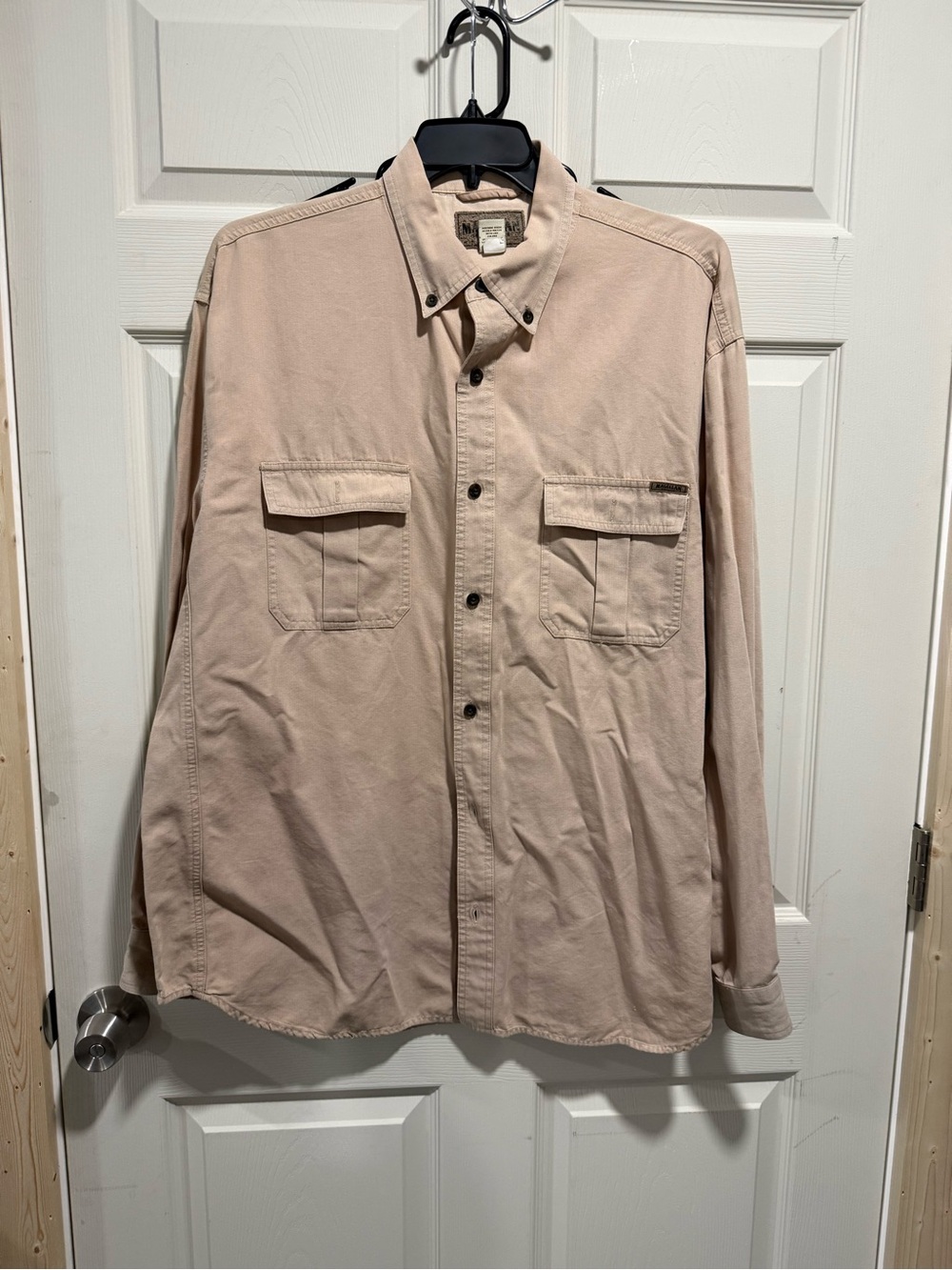 Magellan Outdoors Men's Light Tan Button-Front Utility Shirt Jacket
